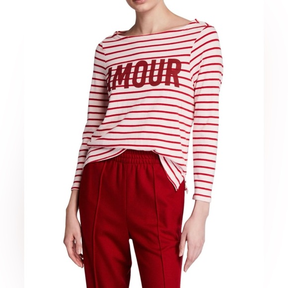 NWOT cinq a sept 5a7 Amour Breton Cotton Striped Women’s Top Size Small - Picture 1 of 5